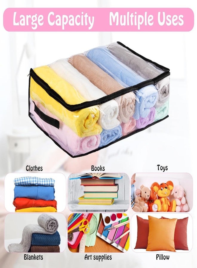 Blendmix Transparent Plastic Clothes Storage Bag Pack of 2|Saree Organiser for Wardrobe|Saree covers for storage|Clothes Organiser for Wardrobe|Saree Covers with Zip for Storage|Saree Bags Storage large - Image 4